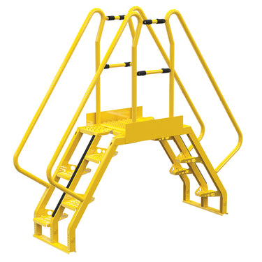 Alternating 5 Step Cross-Over Ladder w/ 56 Degree Step Angle & 20